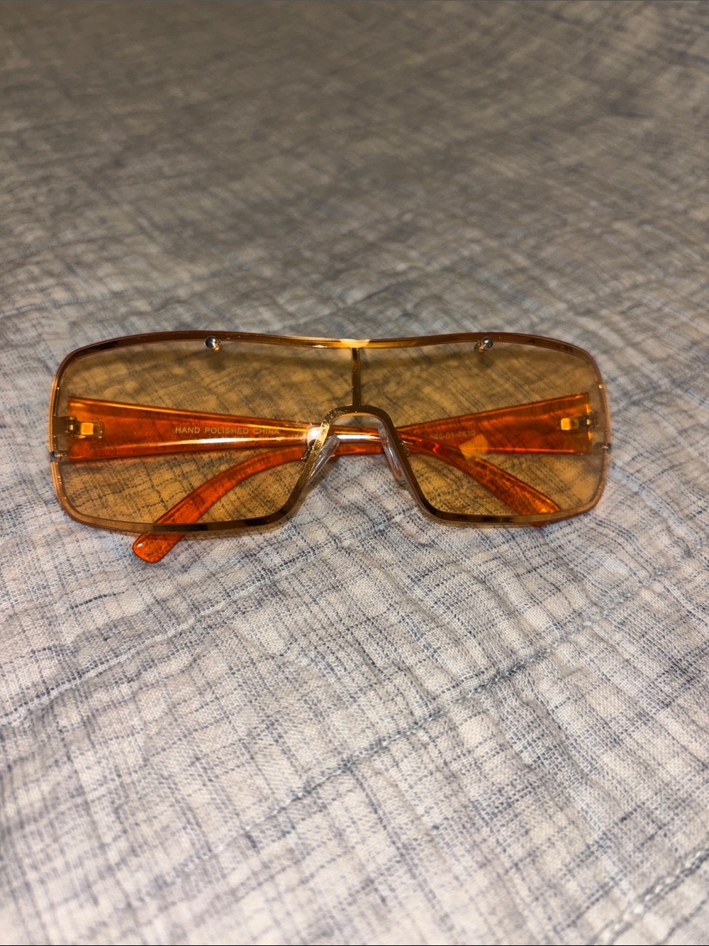 Orange Shield Sunglasses -